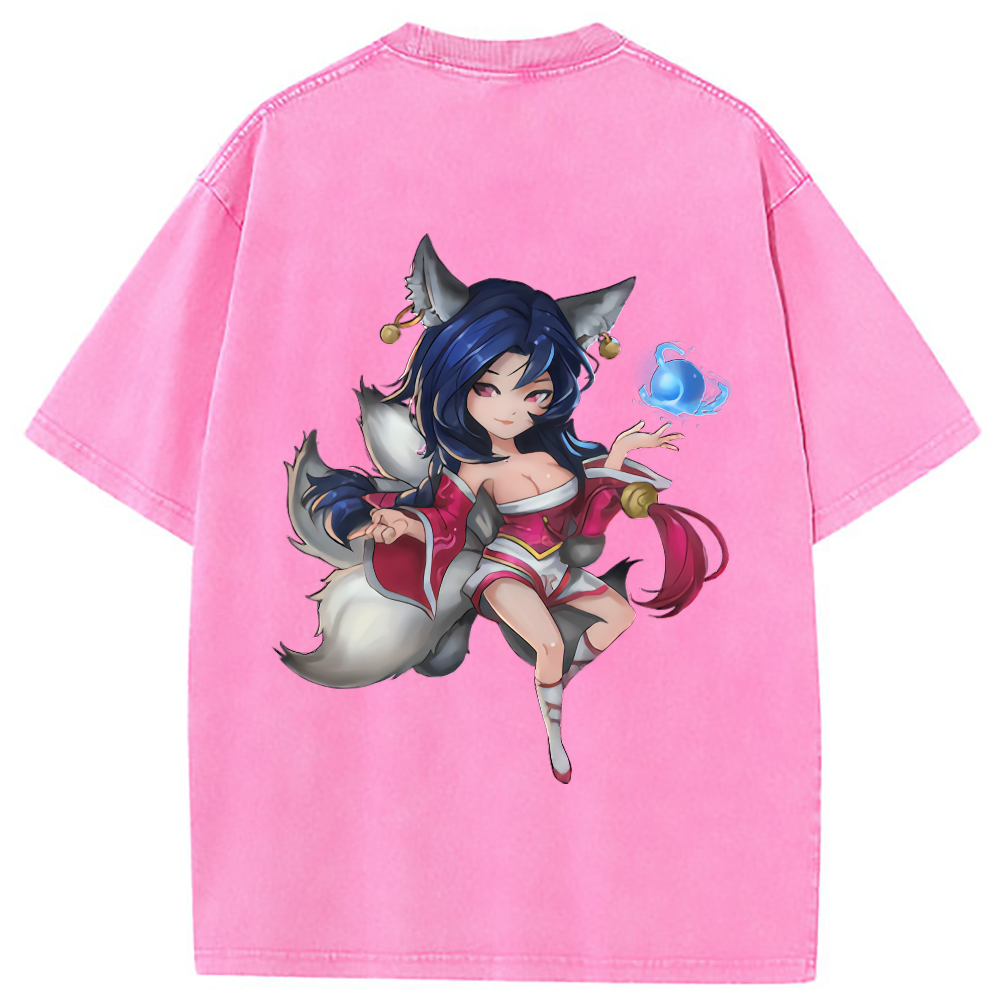 （画像用） リーグ・オブ・レジェンド League of Legends LOL 綿100% ヴィンテージ風 半袖Tシャツ（背面プリント）